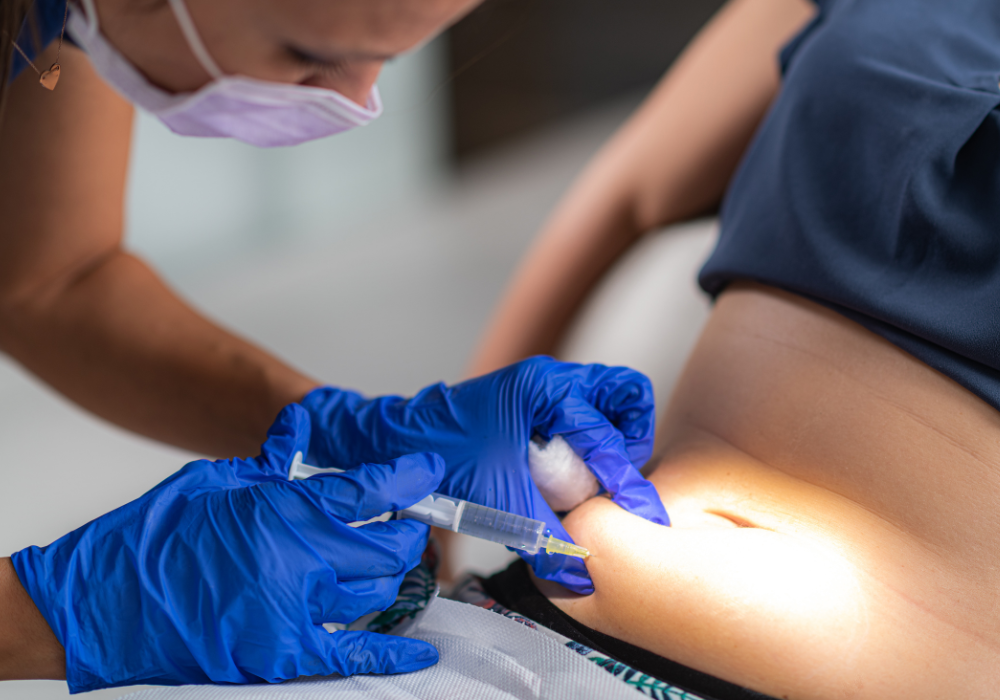 woman being treated at a weight loss injection clinic in Silver Spring